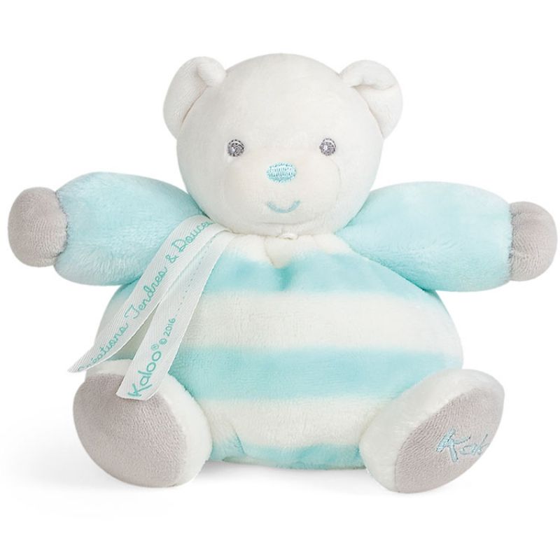  bébé pastel peluche lapin blanc bleu rayé 18 cm 